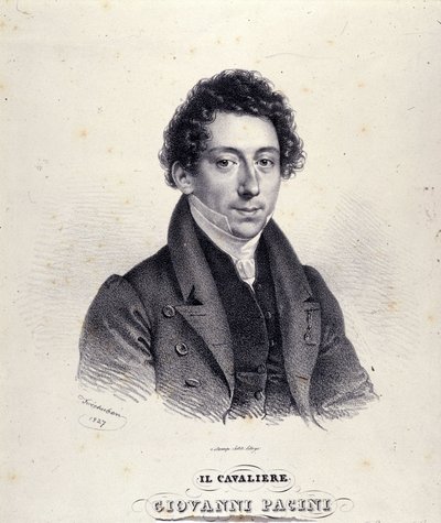 retrato de Giovanni Pacini, compositor italiano (1796-1867). de Unknown artist