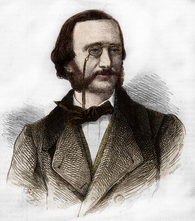 Retrato de Jacques Offenbach (1819-1880), compositor alemão, francês naturalizado. de Unknown artist