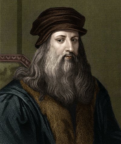 Retrato de Leonard de Vinci (1452-1519) (Leonardo da Vinci), pintor italiano. de Unknown artist