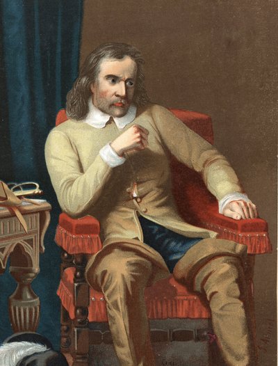 retrato de Olivier Cromwell. estadista inglês (Huntingdon de Unknown artist