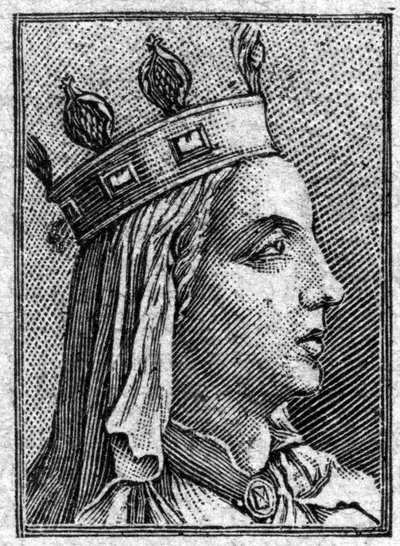 retrato da esposa Ultrogothe do Rei Childebert I, que morreu em 559. de Unknown artist