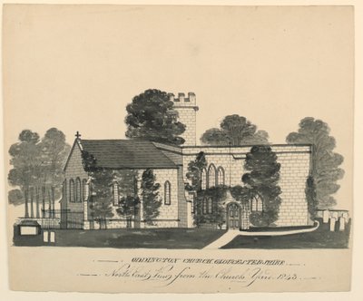 Oddington Church Yard, Gloucestershire, North East View de Unknown, English