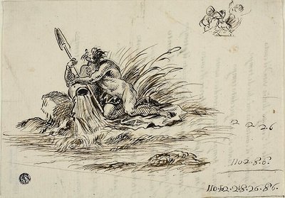 Frente: Um Deus do Rio; verso: um soneto de Santi Rinaldi de Unknown Florentine