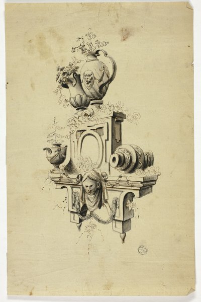 Desenho de uma peça de chaminé de Unknown Italian