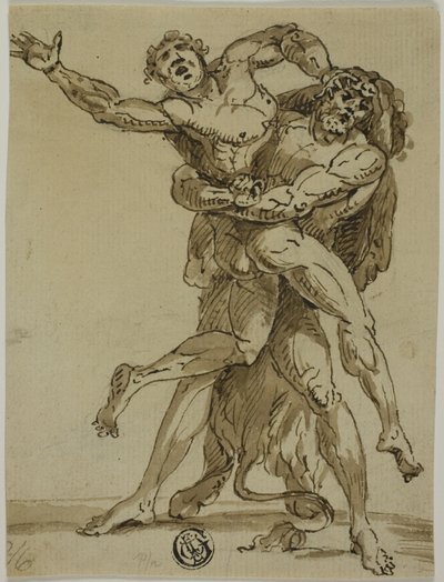 Hércules e Antaeus de Unknown Italian