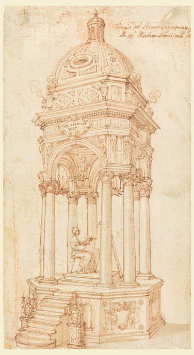 Desenho, Catafalco da artista bolgonhesa Elisabetta Sirani (1638-1665), 1665 de Unknown artistUnknown artist