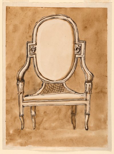 Desenho, Cadeira, 1780-90 de Unknown artistUnknown artist