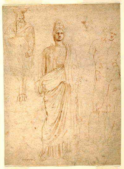 Desenho, Figuras Clássicas, ca. 1550 de Unknown artistUnknown artist