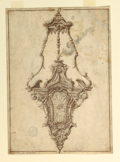 Desenho, Projeto de um Censário, 1725-1750 de Unknown artistUnknown artist