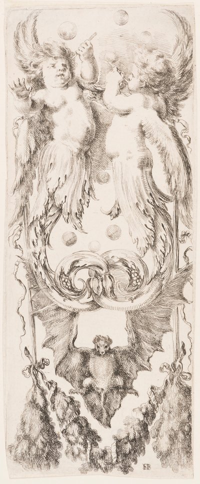 Gravura, Ornamentos ou Grotescos (Ornamento Grotesco), ca. 1653 de Unknown artistUnknown artist