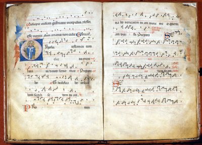 Missal da liturgia ambrosiana do século XIV. Arquivo do capítulo de Santo Ambrósio, Milão de Unknown artist