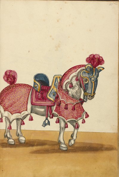 Um cavalo com armadura de Unknown artist