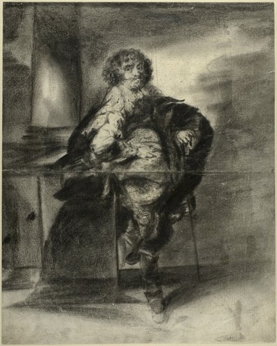 Um homem em traje do século XVII de Unknown artist