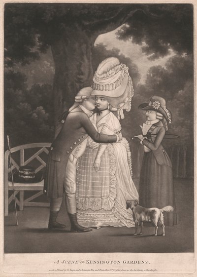 Uma Cena nos Jardins de Kensington de Unknown artist