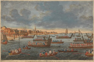 Uma Vista de Gravesend em Kent, com Tropas a Passar o Tamisa ao Forte de Tilbury de Unknown artist