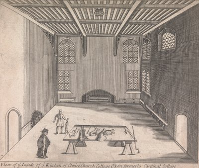 A View of ye Inside of ye Kitchen of Christ Church College, Oxon anteriormente Cardinal College; [não numerada] (Volume Um) de Unknown artist