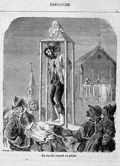 Um bandido exposto ao pelourinho - em "Cartucho, rei dos bandidos", de Grandpré de Unknown artist