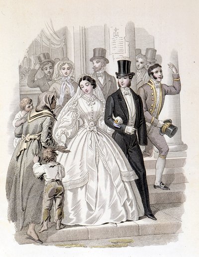 Um casamento burguês, gravado a partir de 1860. de Unknown artist