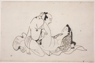 Uma folha de um álbum de shunga de Unknown artist