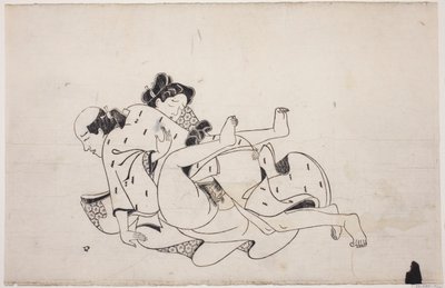 Uma folha de um álbum de shunga de Unknown artist