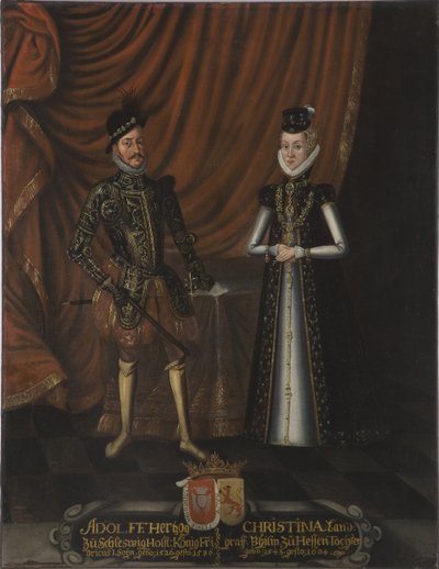 Adolphe de Holstein Gottorp e Christine de Hesse - Duque Adolf de Holstein-Gottorp de Unknown artist
