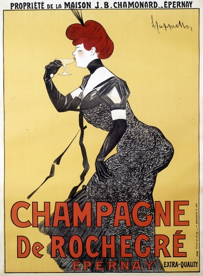 Cartaz publicitário para Champagne de Rochegre - de Leonetto Cappiello (1875-1942), final do século XIX de Unknown artist