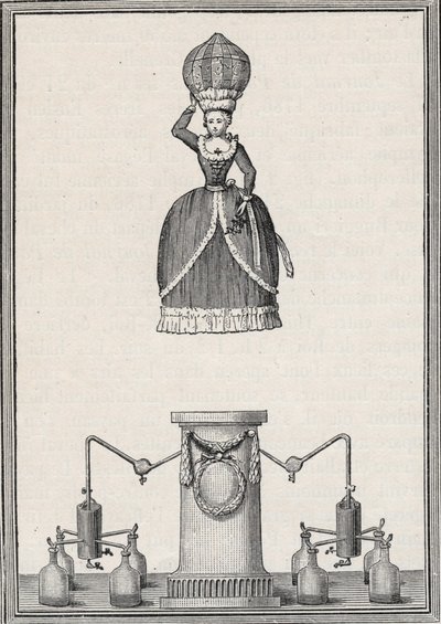 Figura Aerostática - A "Ninfa Aeriana" dos irmãos Enslen (Christian Gottfried de Unknown artist