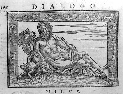 Alegoria do Nilo, gravura do século XVII. de Unknown artist
