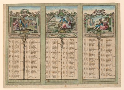 Almanaque para 1789 de Unknown artist