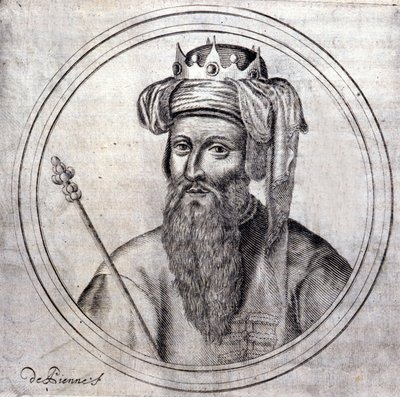 Amedee VIII (1383-1451), Conde então Duque de Sabóia, último antípope sob o nome de Félix V. Gravura em "História Genealógica da Real Casa de Sabóia" por Samuel Guichenou, Lyon 1660. de Unknown artist