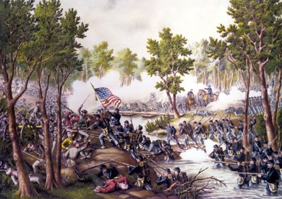 Guerra Civil Americana (1861 - 1865): Batalha de Spotsylvania Courthouse (Virginia) 08-21 de maio de Unknown artist