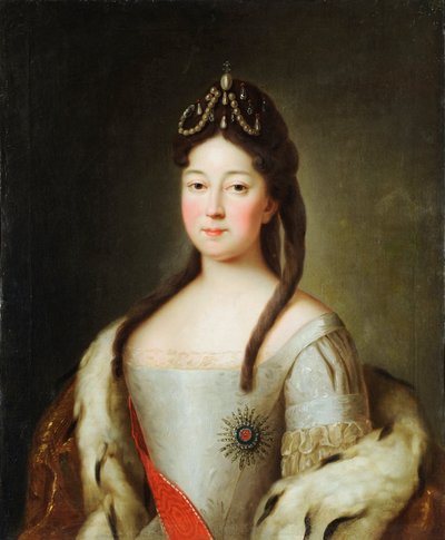 Anna Petrovna de Russie - Retrato da czarevna Anna Petrovna da Rússia (1708-1728), filha do Imperador Pedro I da Rússia, Anônimo. Óleo sobre tela, último quarto do século XVIII, Museu Estadual de Arquitetura, História e Arte, Vladimir de Unknown artist