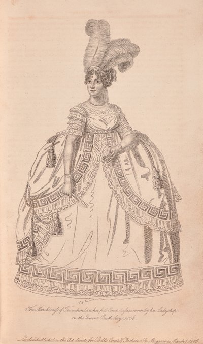 Anne Townshend, Marchioness Townshend em vestido de tribunal completo de Unknown artist