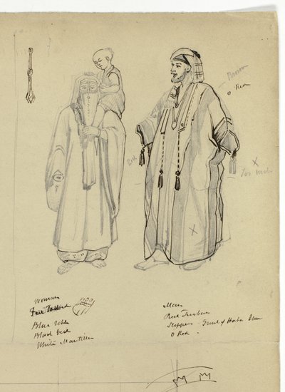Árabe Homem, Mulher e Criança de Unknown artist
