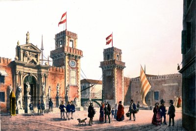 Arsenal de Veneza, no século XIX. de Unknown artist
