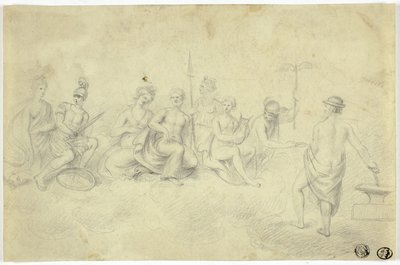 Assembleia de Deuses e Deusas no Monte Olimpo de Unknown artist