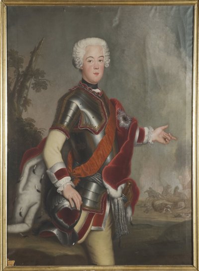 Auguste Guillaume de Prusse, príncipe e general - Retrato do Príncipe Augusto Guilherme da Prússia (1722-1758), Anônimo . Óleo sobre tela, primeira metade do século XVIII. Dimensão : 149x117 cm. Nationalmuseum Estocolmo de Unknown artist