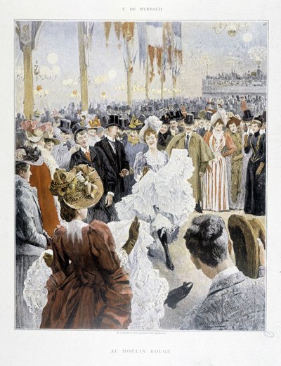 Baile no Moulin Rouge - no "Paris Illustré". de Unknown artist