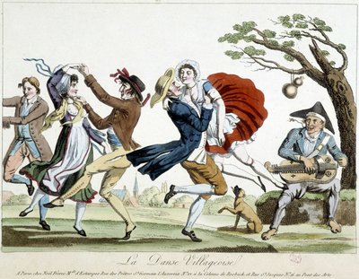 Baile: dança de aldeia - n.d., final do século XVIII, Carnavalet. de Unknown artist