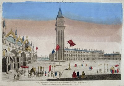 Basílica e Praça de São Marcos (San Marco) em Veneza. de Unknown artist