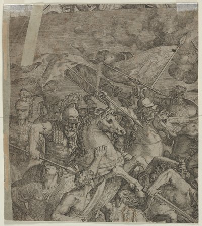 Batalha da Ponte Milviana (fragmento) (verso) de Unknown artist