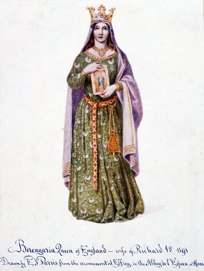 Berengaria de Navarra esposa de Richard I de Inglaterra - Berangere de Navarra - Berengere, Rainha de Inglaterra, esposa de Richard I 1191 de Unknown artist