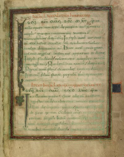 Bifólio de um Lecionário do Evangelho (fols. 5 e 12) de Unknown artist