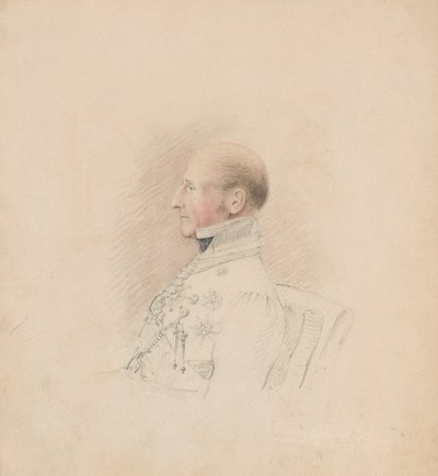 Brigadeiro-General Sir Galbraith Lowry Cole (1772-1842), c.1835 (lápis e aguarela) de Unknown artist