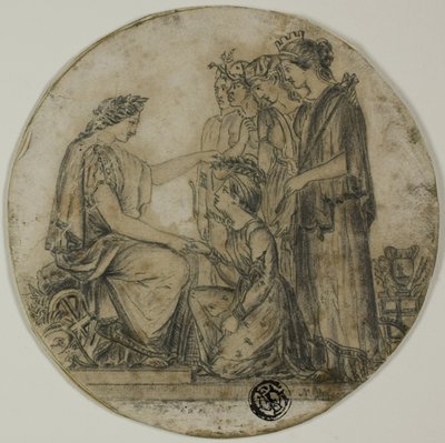 Britannia distribuindo coroas cívicas de Unknown artist