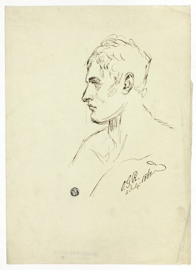 Busto de jovem em perfil de Unknown artist