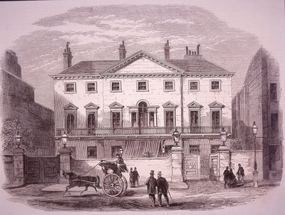 Casa de Cambridge em Piccadilly em 1860, casa do senhor Palmerston PM de Unknown artist