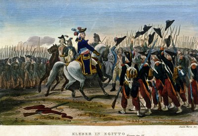 Campanha (Expedição) do Egito (1798-1801): General Jean Baptiste Kleber (1753-1800), no Egipto. Napoleão Bonaparte deixou-lhe a ordem do chefe do exército em agosto de 1799. de Unknown artist