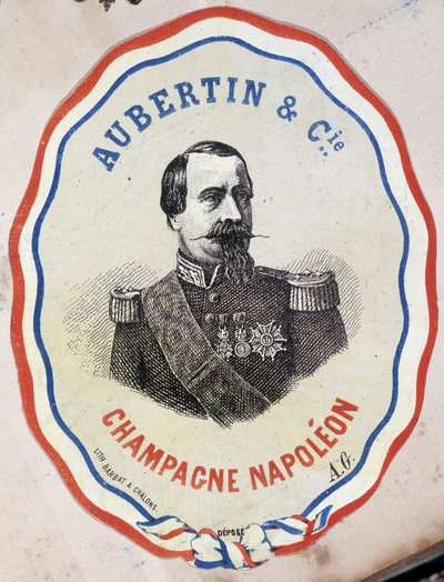 Champagne Napoleon - Aubertin & Cie. (retrato de Napoleão III) de Unknown artist