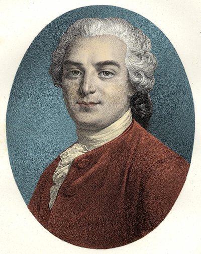 Charles Pinot Duclos (1704-1772) romancista e moralista françês de Unknown artist